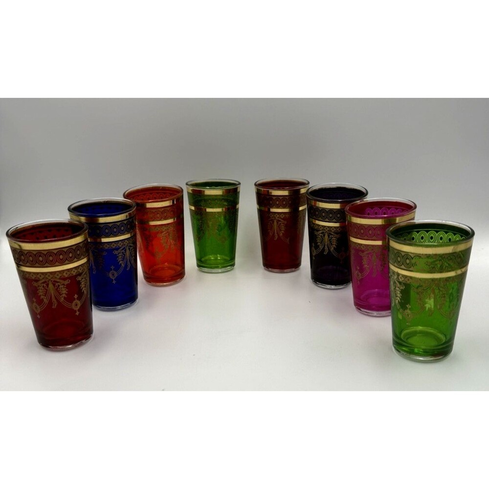 Marrakech Tea Time Moroccan Glasses  - 8 glasses